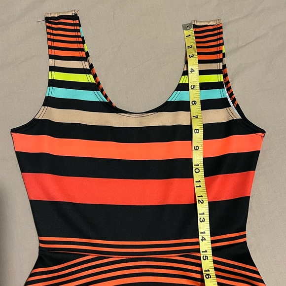 Derek Heart Striped Dress Colorful Sleeveless Dress Stretchy Juniors Size Small - Picture 6 of 7